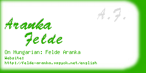 aranka felde business card